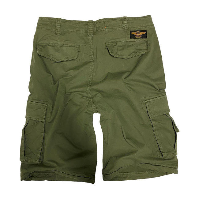 WCC CFL Cargo Shorts Vintage, Olive Green Shorts West Coast Choppers