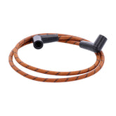 Universal 40" Spark Plug Wire Set. Cotton Cloth Brown/Black Spark Plug Wires Mcs