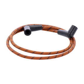 Universal 40" Spark Plug Wire Set. Cotton Cloth Brown/Black Spark Plug Wires Mcs