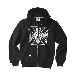 WCC OG Logo Zip Hoodie, Black Hoodie West Coast Choppers