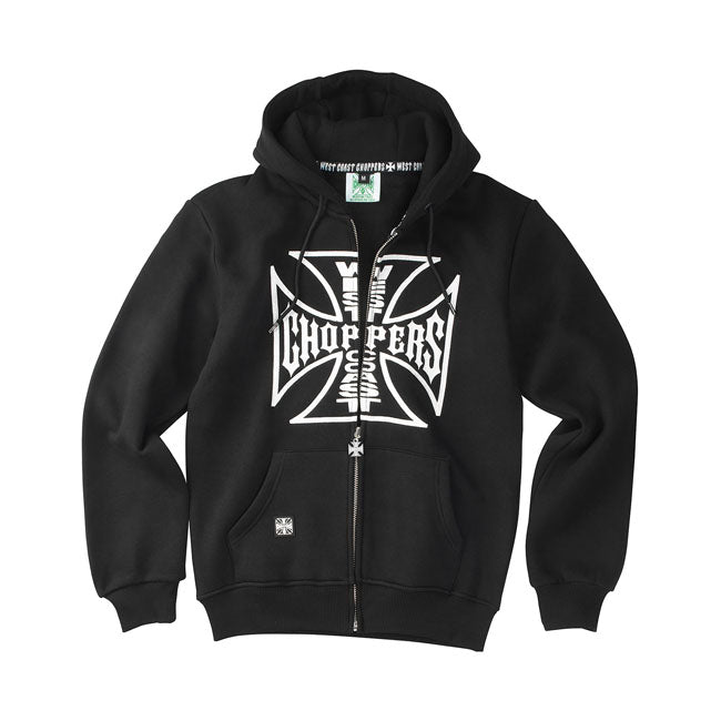 WCC OG Logo Zip Hoodie, Black Hoodie West Coast Choppers