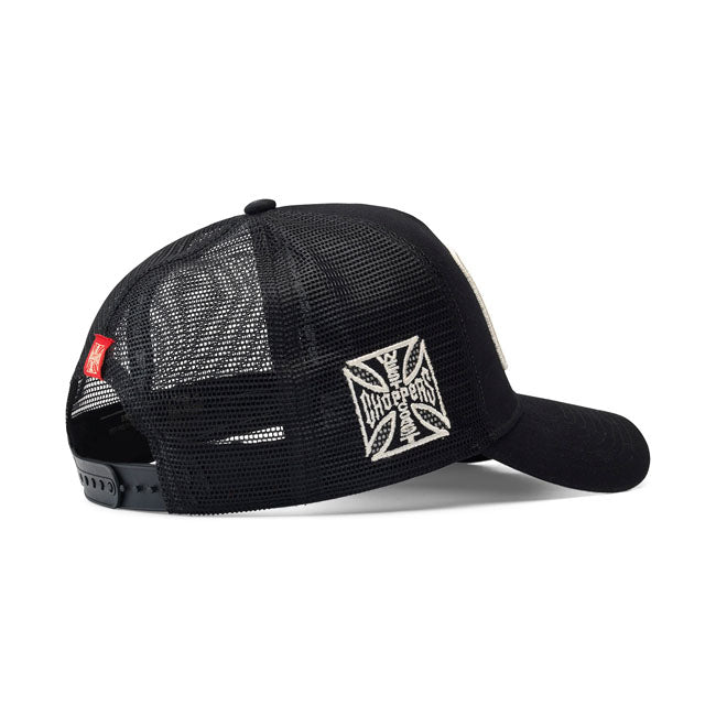 WCC Motorcycle Co. 5-panel trucker cap black Caps West Coast Choppers