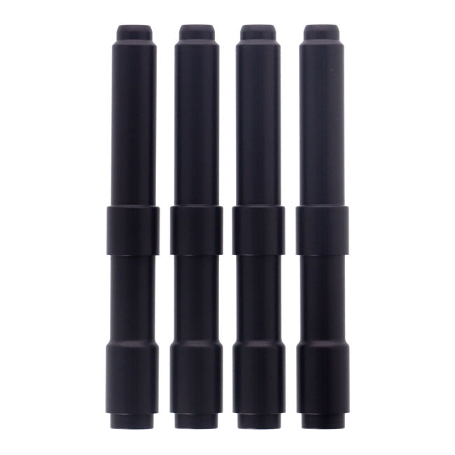 Dippert, 04 Up Xl Shovel Style Pushrod Cover Set. Black Pushrod Covers Dippert