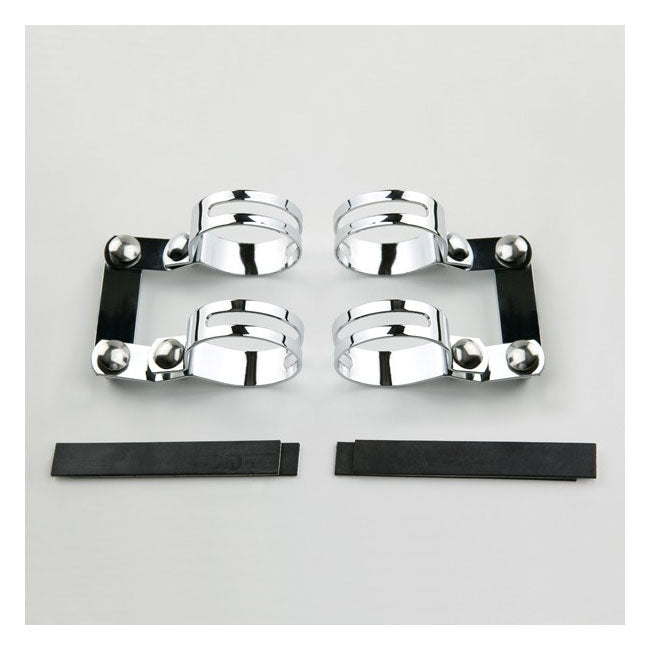 Nc Heavy Duty T Mount Kit, Straight Forks. Chrome Steel Windshield Mount Kits National Cycle