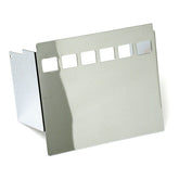 Battery Side Cover, Smooth With 6 Hole Window. Chrome Battery Covers Mcs