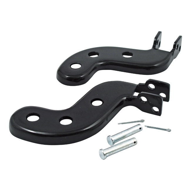 Passenger Foot Peg Bracket Kit. Black Footpegs Brackets Mcs