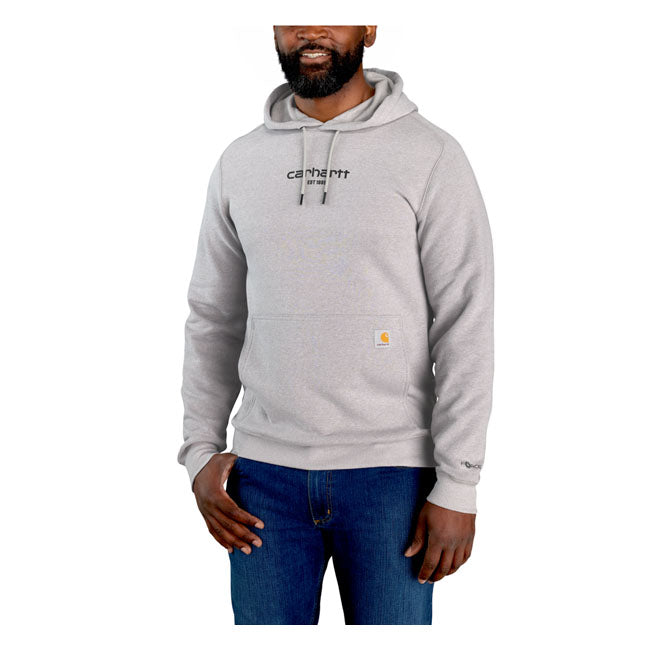 Carhartt Logo graphic hoodie asphalt heather Hoodies Carhartt