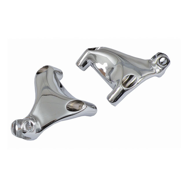 Passenger Foot Peg Mount Bracket Set. Chrome Passenger Mounts Mcs