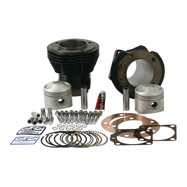 S&S Cycle Cylinder And Standard Compression Piston Kit 80" 3 1/2" Bore Gloss Black Finish Cylinders S&S Cycle