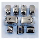 Handlebar Switch Cap Kit, Chrome Handlebar Switch Cap Kits Mcs