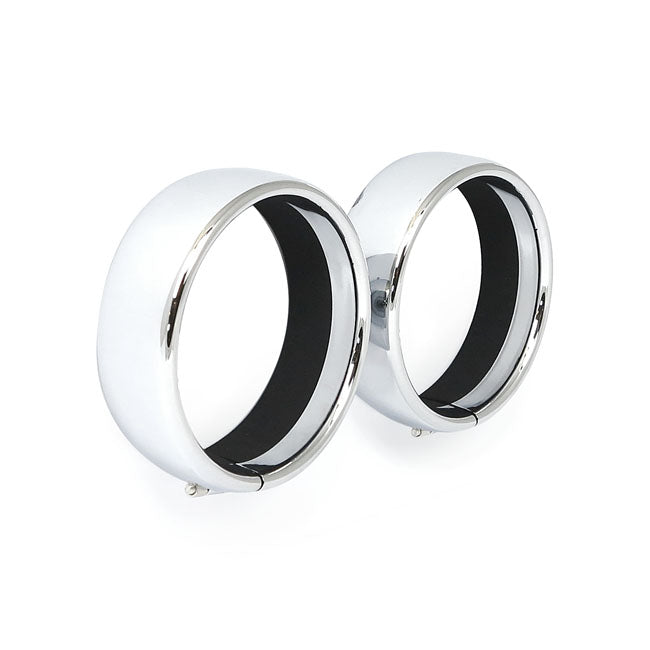 Recessed Trim Rings. 4.5" Spotlamp. Chrome Headlamp Trim Rings Mcs