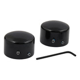Front Axle Nut Cover Kit. Black Axle Nut Caps Mcs