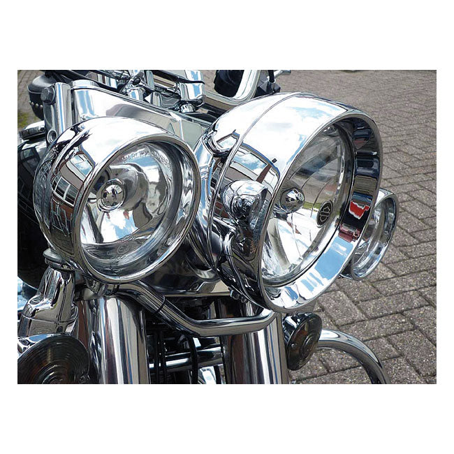 Recessed Trim Ring. 7" Headlamp. Chrome Headlamp Trim Rings Mcs