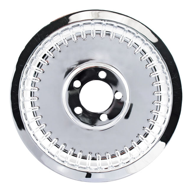Pulley Cover, Smooth Ribbed (70t). Chrome Pulleys Covers Mcs