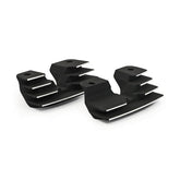 Head Bolt Bridge Cover Set. Finned, Black Head Bolt Covers Mcs