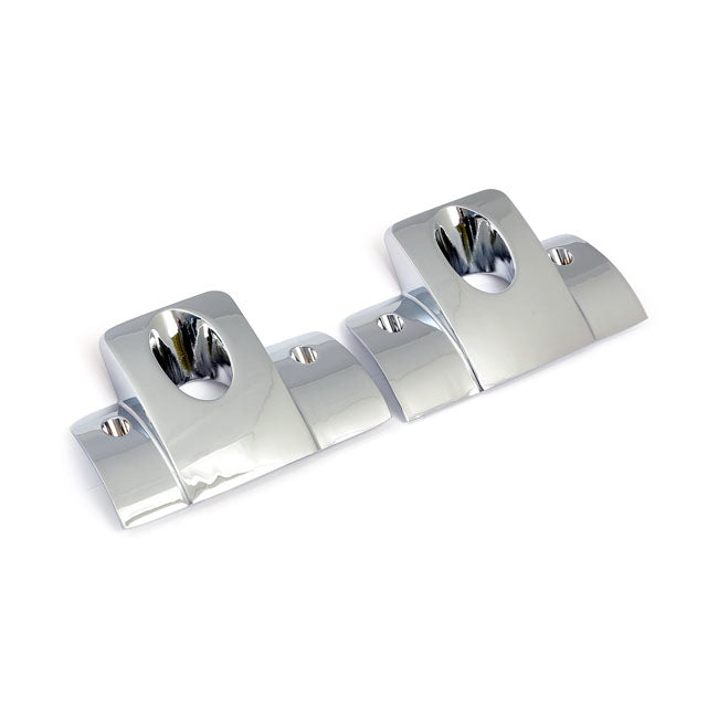 Head Bolt Bridge Cover Set. Smooth, Chrome Head Bolt Covers Mcs