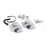 Head Bolt Bridge Cover Set. Smooth, Chrome Head Bolt Covers Mcs