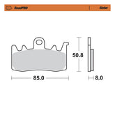 Moto-Master RoadPro front brake pads. Sintered Brake Pads Moto Master