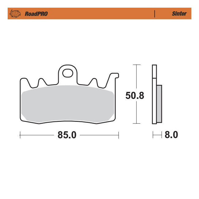Moto-Master RoadPro front brake pads. Sintered Brake Pads Moto Master