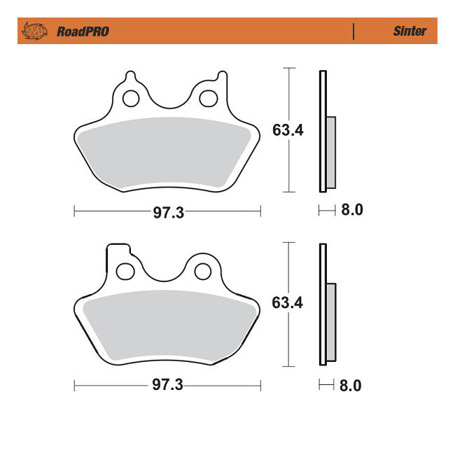 Moto Master Brake Pad Roadpro Sinter Brake Pads Moto Master