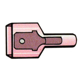 Connectors, slide-on terminal Nylon, crimp. Red 1/4" male Slide-On Terminals Standard