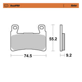 Moto-Master RoadPro front brake pads. Sintered Brake Pads Moto Master