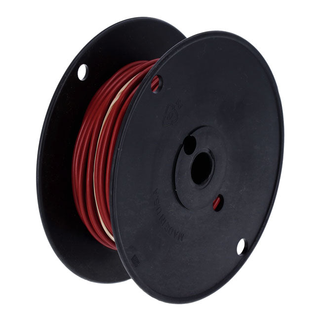 Wire on spool, 10 gauge. 100 ft. Red Wiring Standard