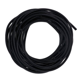 PVC split wiring loom. 50ft, 1/4" I.D. (6.35mm). Black Wiring Standard