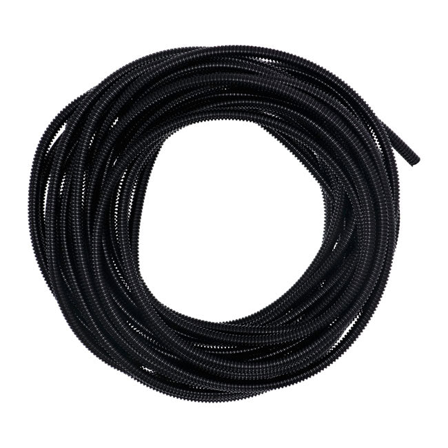PVC split wiring loom. 50ft, 1/4" I.D. (6.35mm). Black Wiring Standard