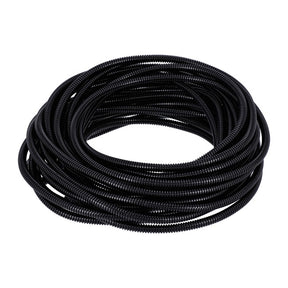 PVC split wiring loom. 50ft, 1/4" I.D. (6.35mm). Black Wiring Standard