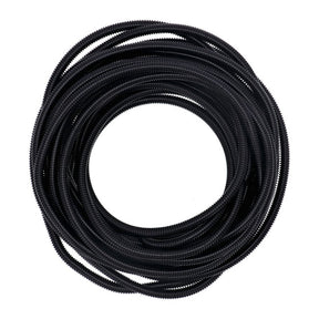 PVC split wiring loom. 50ft, 3/8" I.D. (9.53mm). Black Wiring Standard