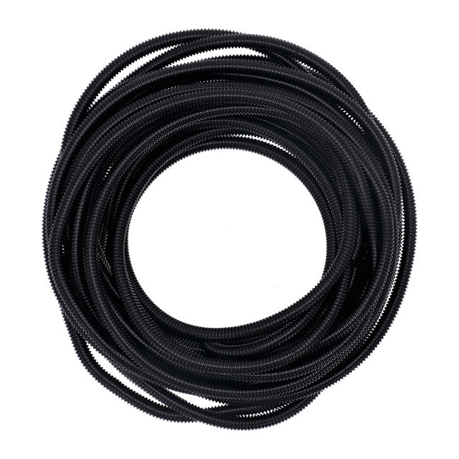 PVC split wiring loom. 50ft, 3/8" I.D. (9.53mm). Black Wiring Standard