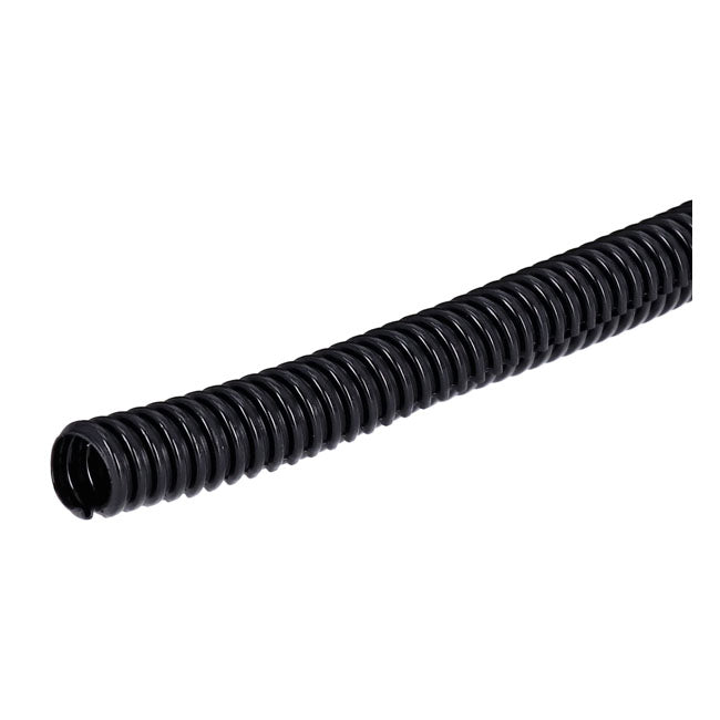 PVC split wiring loom. 50ft, 3/8" I.D. (9.53mm). Black Wiring Standard