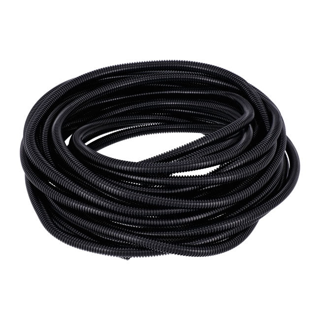 PVC split wiring loom. 50ft, 3/8" I.D. (9.53mm). Black Wiring Standard