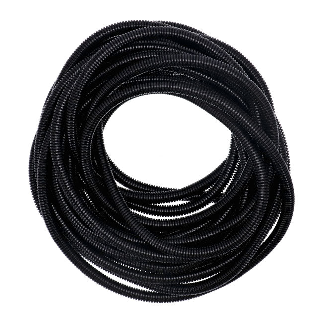PVC split wiring loom. 50ft, 7/16" I.D. (11.1mm). Black Wiring Standard