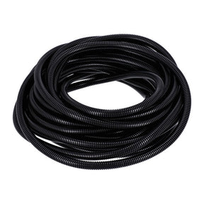 PVC split wiring loom. 50ft, 7/16" I.D. (11.1mm). Black Wiring Standard