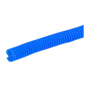 PVC split wiring loom, 12ft, 3/8" I.D. (9.53mm). Blue Wiring Standard