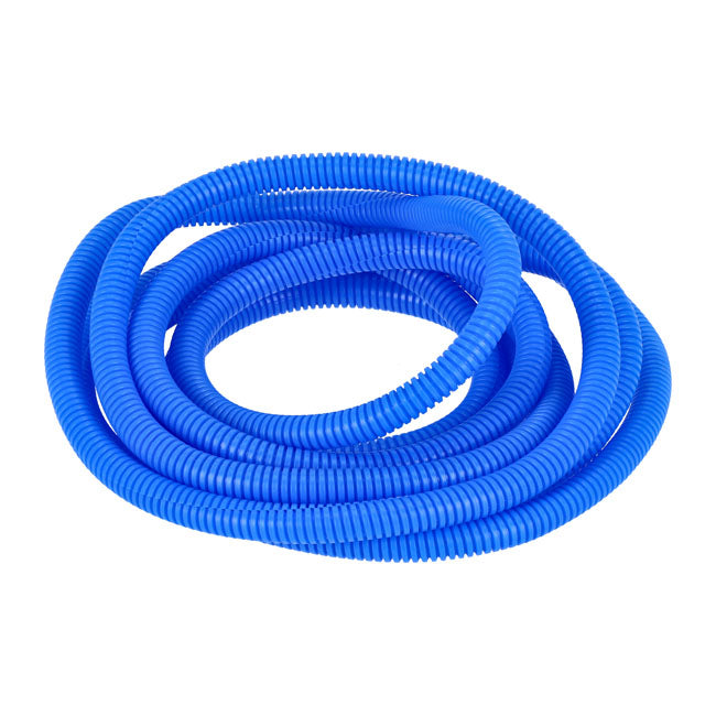 PVC split wiring loom, 12ft, 3/8" I.D. (9.53mm). Blue Wiring Standard