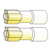 Connectors, Slide-On terminal, crimp/shrink. Yellow, 1/4" Terminals Standard