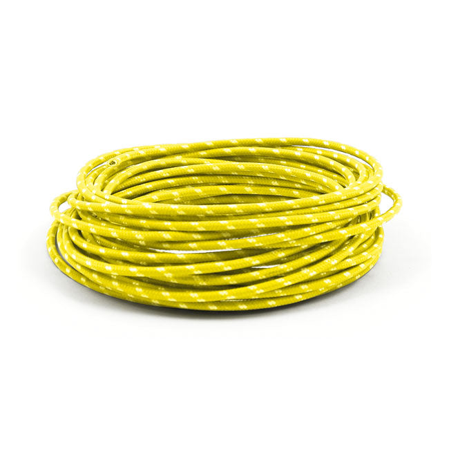 Classic Cloth Covered Wiring, 25ft. Roll. Yellow/White Wiring Mcs