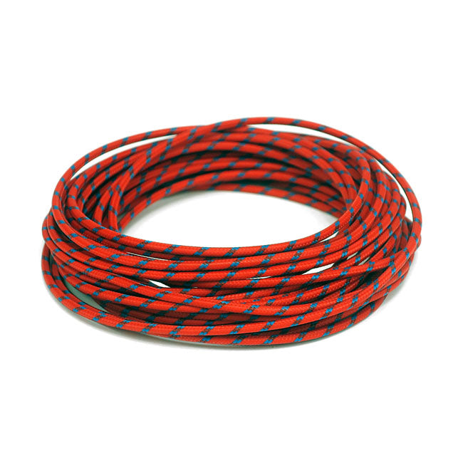 Classic Cloth Covered Wiring, 25ft. Roll. Red/Blue Wiring Mcs