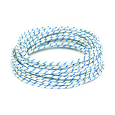 Classic Cloth Covered Wiring, 25ft. Roll. White/Blue Wiring Mcs