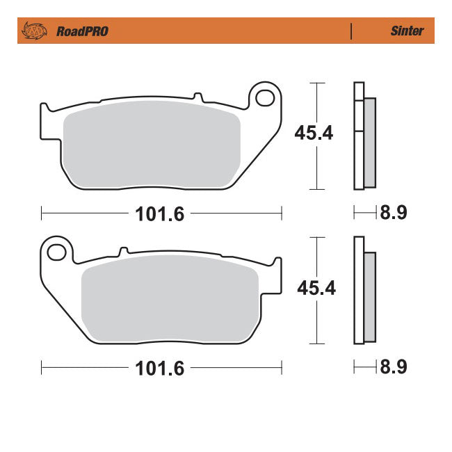 Moto Master Brake Pad Roadpro Sinter Brake Pads Moto Master