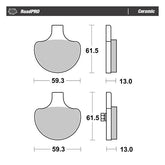 Moto-Master RoadPro front brake pads. Ceramic Brake Pads Moto Master