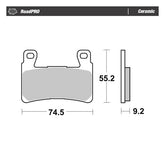 Moto-Master RoadPro front brake pads. Ceramic Brake Pads Moto Master