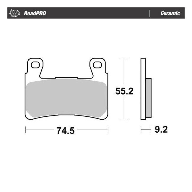 Moto-Master RoadPro front brake pads. Ceramic Brake Pads Moto Master