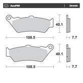Moto-Master RoadPro brake pads. Ceramic Brake Pads Moto Master