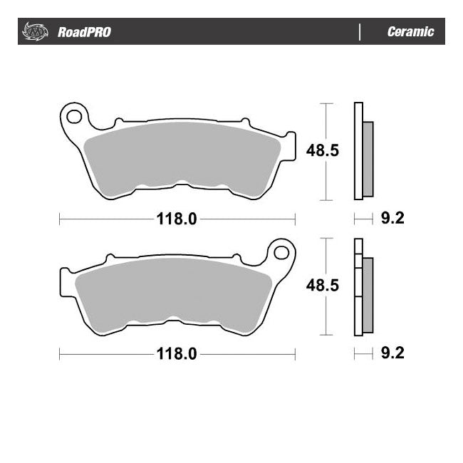 Moto-Master RoadPro front brake pads. Ceramic Brake Pads Moto Master