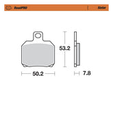Moto-Master RoadPro rear brake pads. Sintered Brake Pads Moto Master