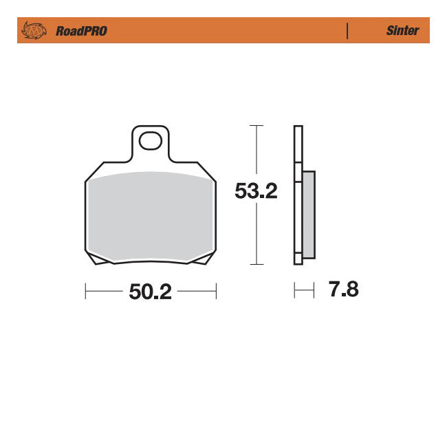 Moto-Master RoadPro rear brake pads. Sintered Brake Pads Moto Master